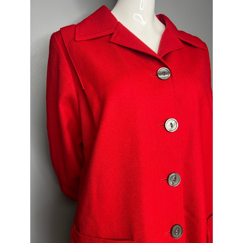 Pendleton : Red Virgin Wool Shacket - image 3